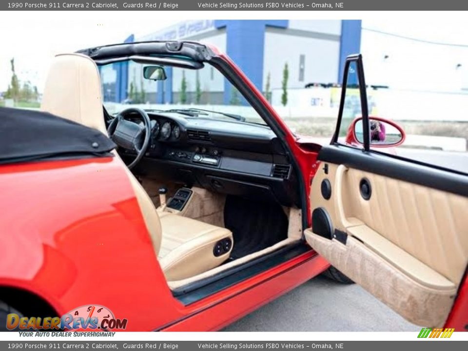 Front Seat of 1990 Porsche 911 Carrera 2 Cabriolet Photo #3