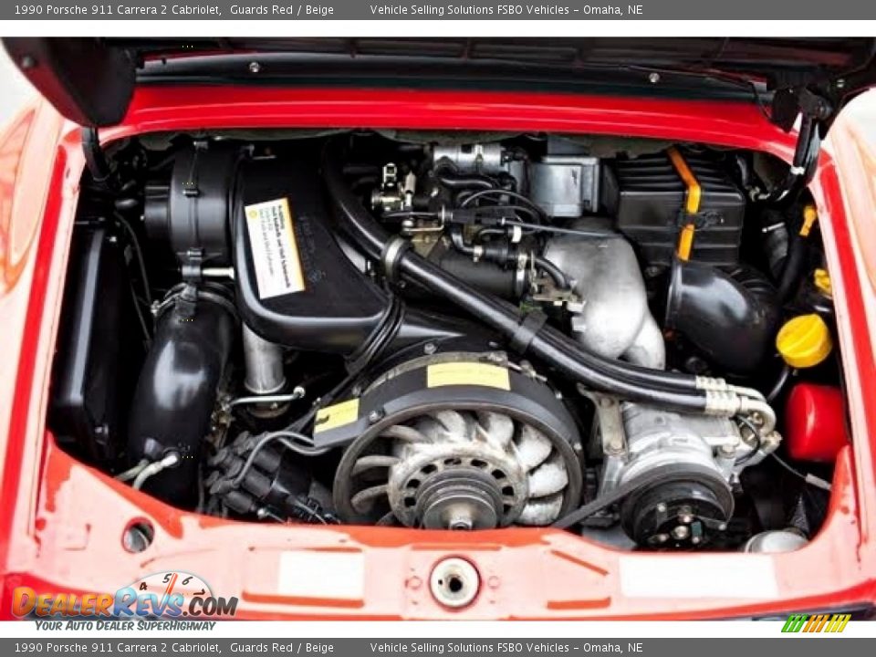 1990 Porsche 911 Carrera 2 Cabriolet 3.6 Liter OHC 12-Valve Flat 6 Cylinder Engine Photo #4