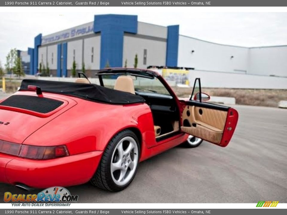 1990 Porsche 911 Carrera 2 Cabriolet Guards Red / Beige Photo #12
