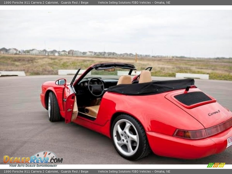 1990 Porsche 911 Carrera 2 Cabriolet Guards Red / Beige Photo #15