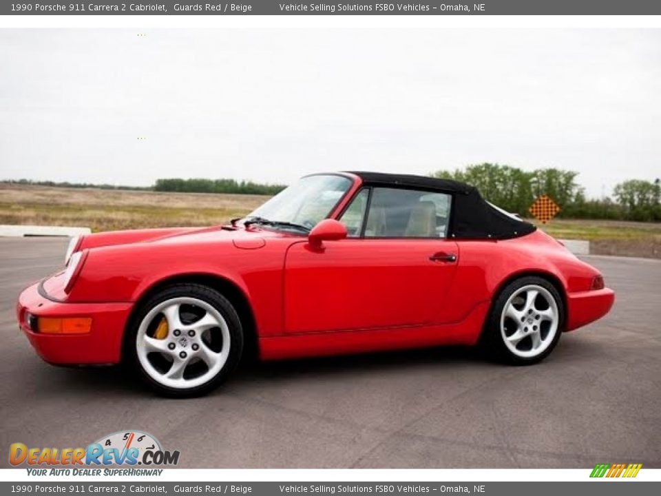 Guards Red 1990 Porsche 911 Carrera 2 Cabriolet Photo #16