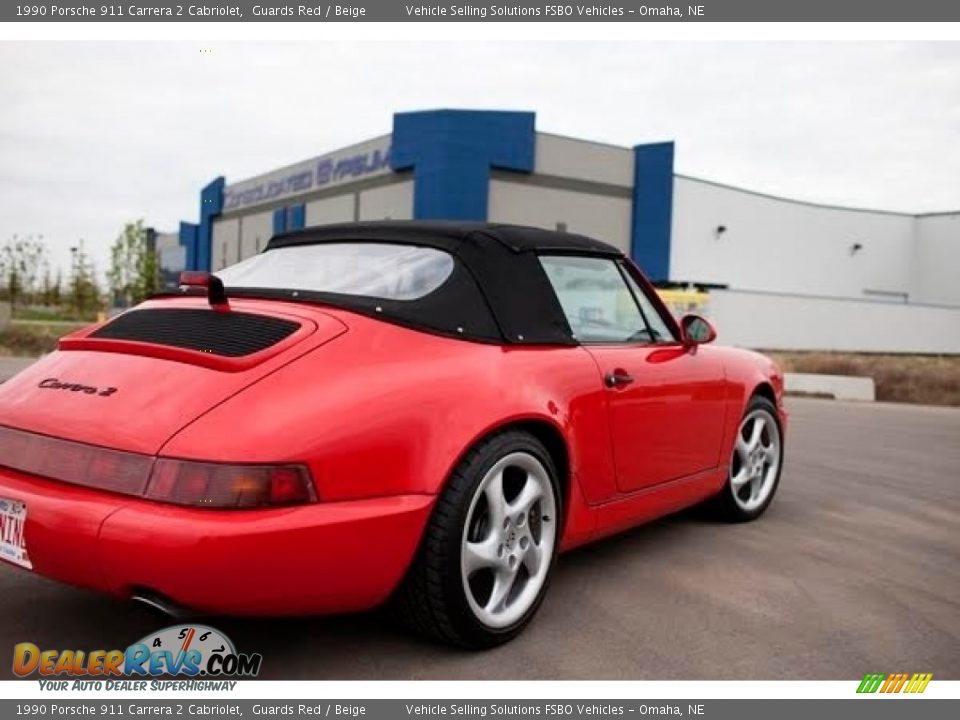 1990 Porsche 911 Carrera 2 Cabriolet Guards Red / Beige Photo #17