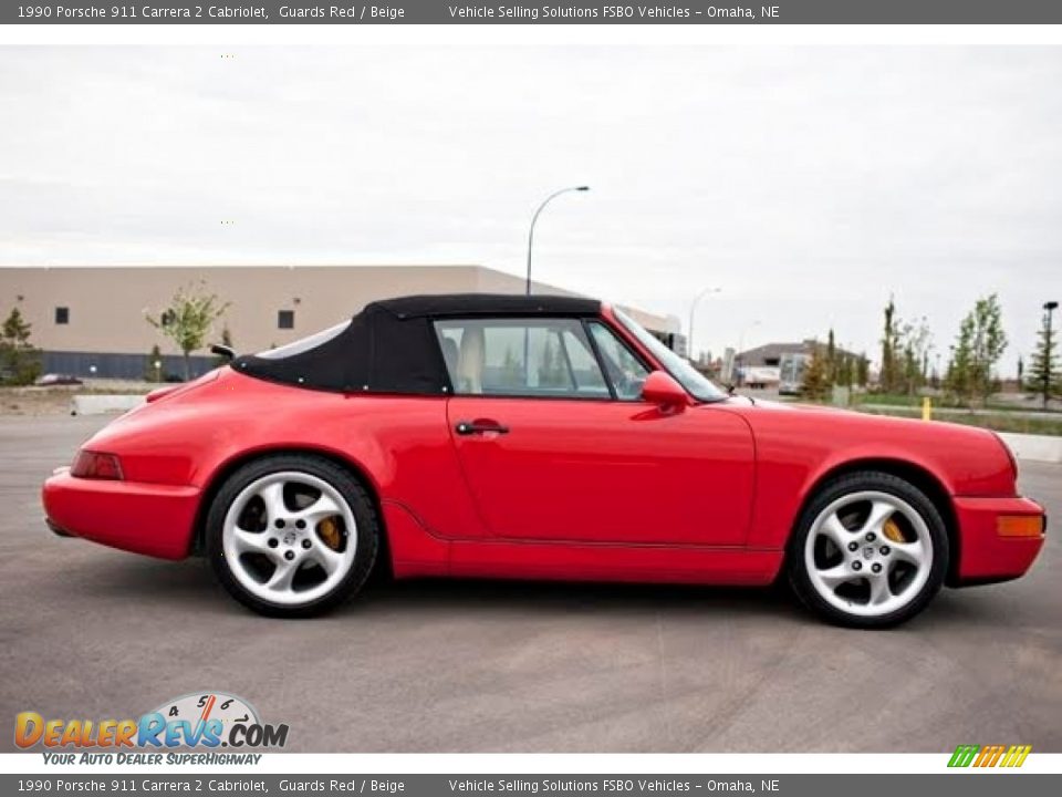 Guards Red 1990 Porsche 911 Carrera 2 Cabriolet Photo #18