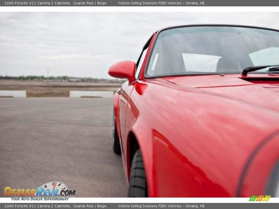 1990 Porsche 911 Carrera 2 Cabriolet Guards Red / Beige Photo #19