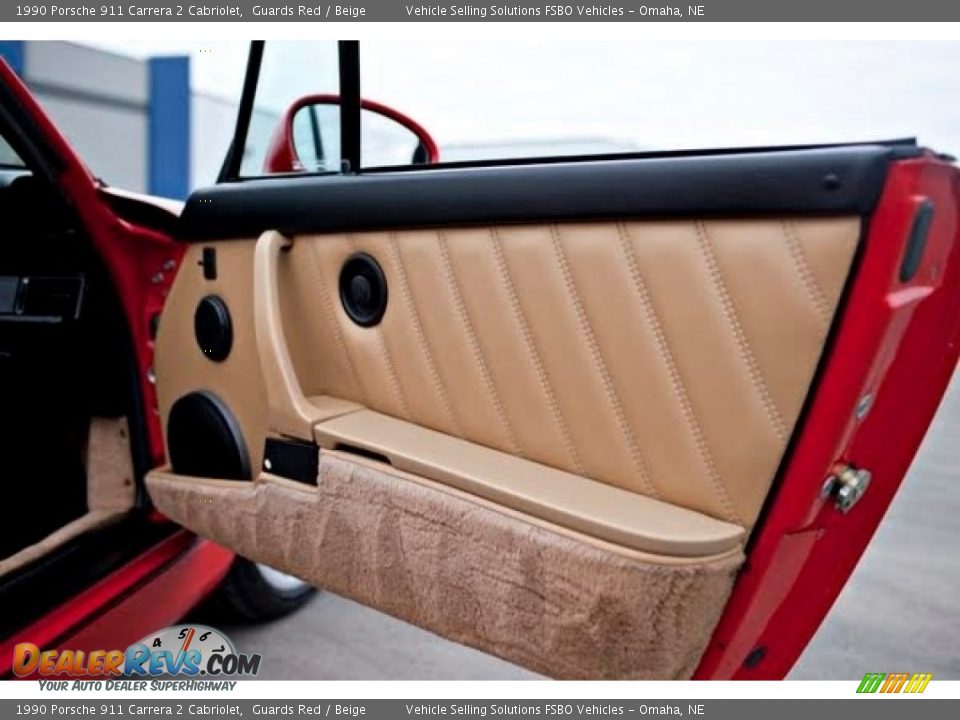Door Panel of 1990 Porsche 911 Carrera 2 Cabriolet Photo #21