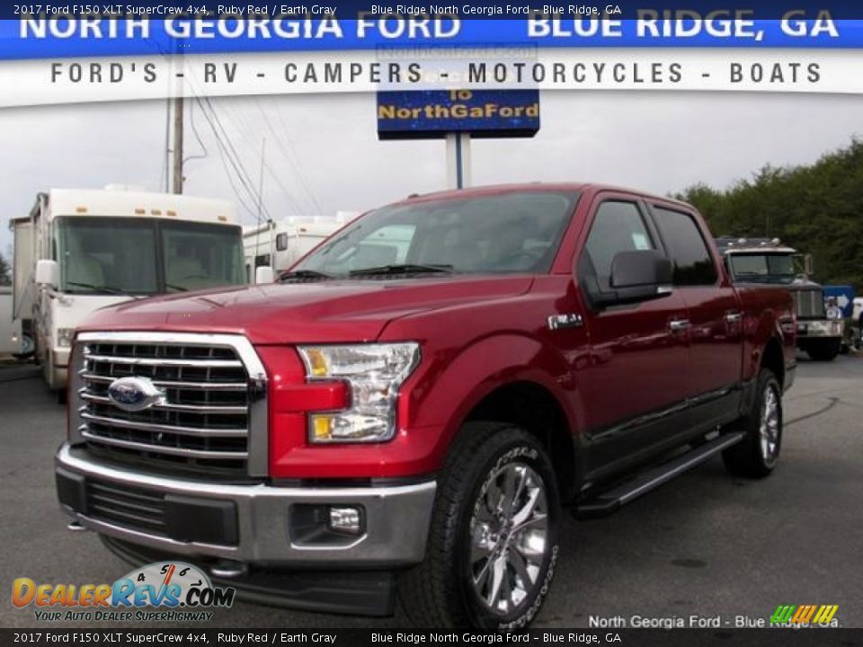 2017 Ford F150 XLT SuperCrew 4x4 Ruby Red / Earth Gray Photo #1