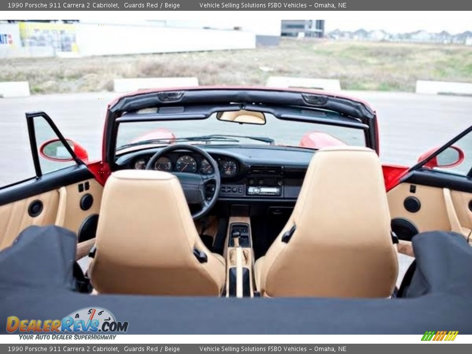 1990 Porsche 911 Carrera 2 Cabriolet Guards Red / Beige Photo #23