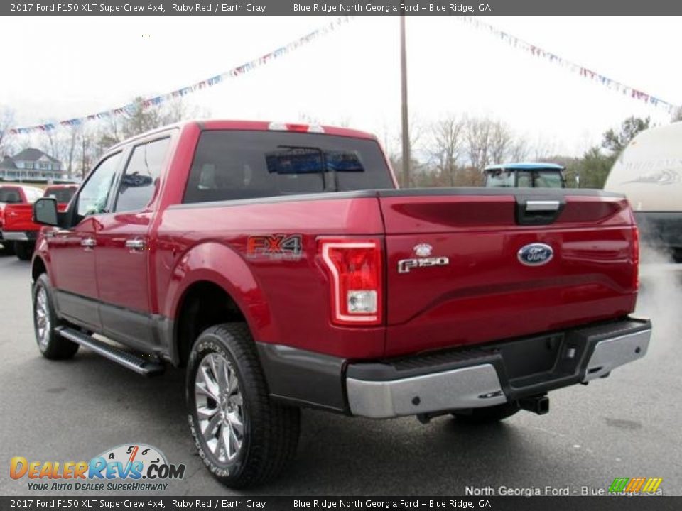 2017 Ford F150 XLT SuperCrew 4x4 Ruby Red / Earth Gray Photo #3