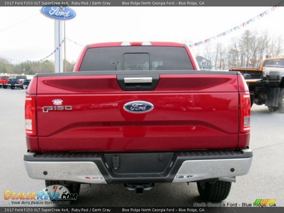 2017 Ford F150 XLT SuperCrew 4x4 Ruby Red / Earth Gray Photo #4