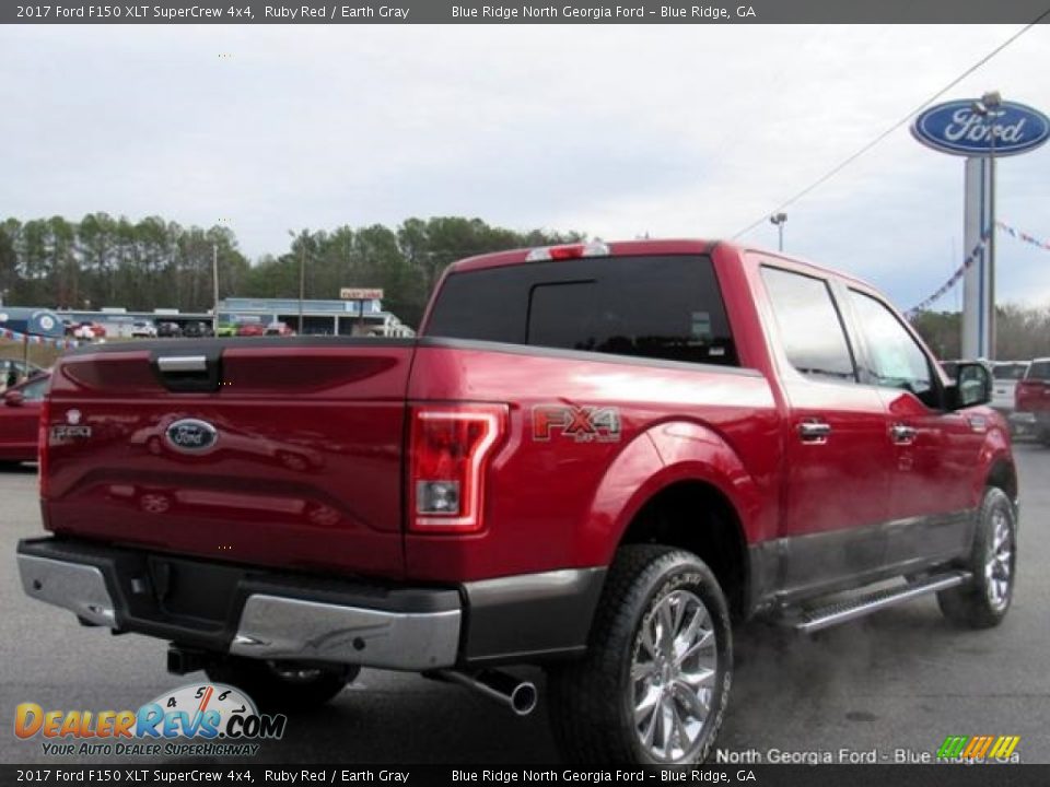 2017 Ford F150 XLT SuperCrew 4x4 Ruby Red / Earth Gray Photo #5