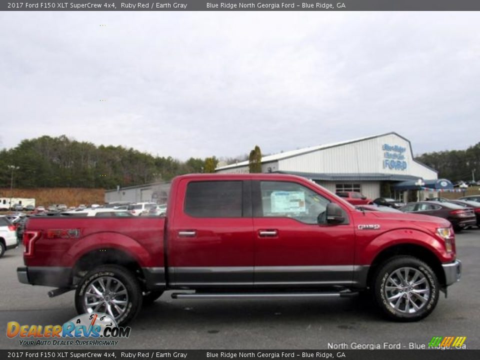 2017 Ford F150 XLT SuperCrew 4x4 Ruby Red / Earth Gray Photo #6