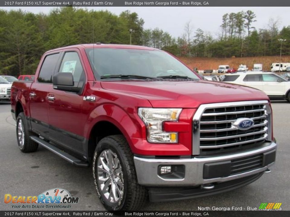 2017 Ford F150 XLT SuperCrew 4x4 Ruby Red / Earth Gray Photo #7