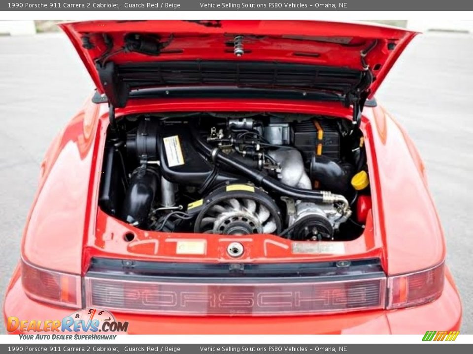 1990 Porsche 911 Carrera 2 Cabriolet 3.6 Liter OHC 12-Valve Flat 6 Cylinder Engine Photo #28