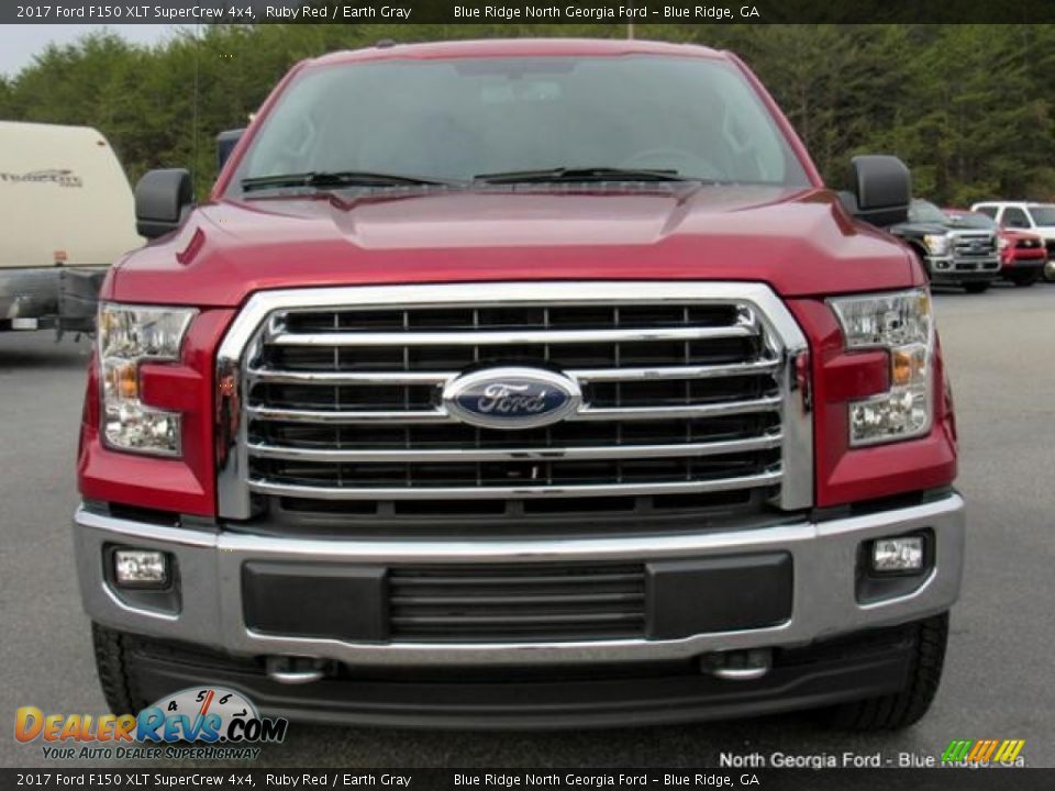 2017 Ford F150 XLT SuperCrew 4x4 Ruby Red / Earth Gray Photo #8