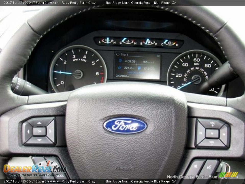 2017 Ford F150 XLT SuperCrew 4x4 Ruby Red / Earth Gray Photo #19