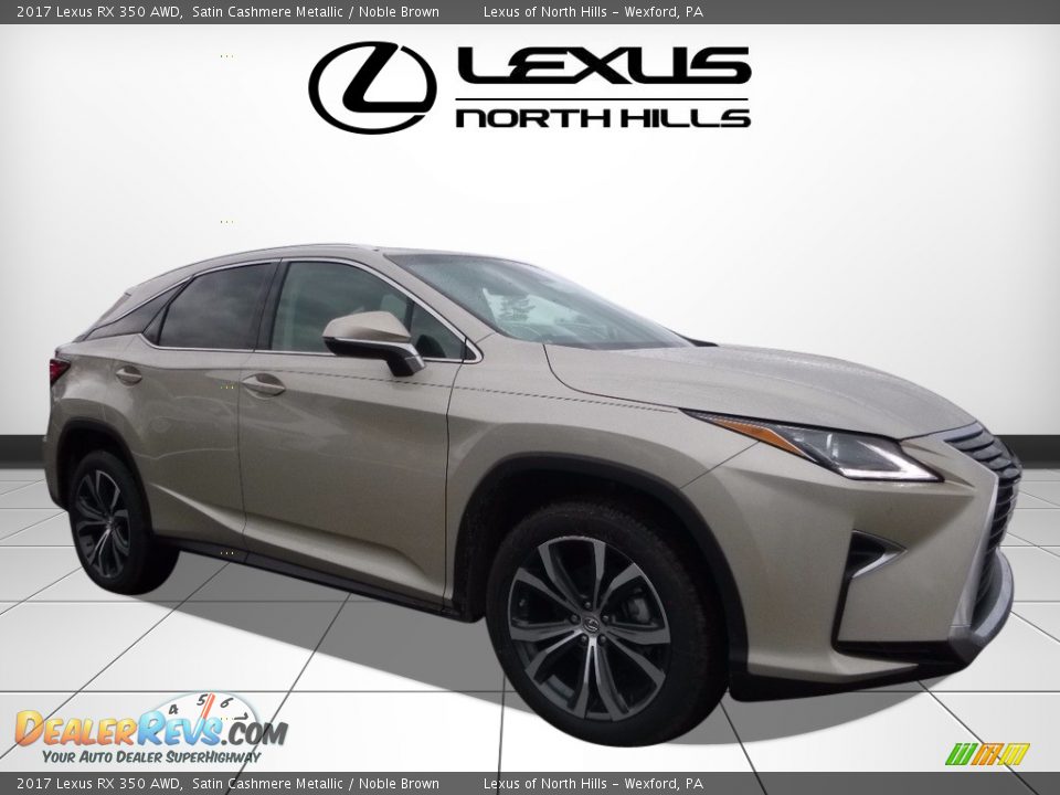 2017 Lexus RX 350 AWD Satin Cashmere Metallic / Noble Brown Photo #1