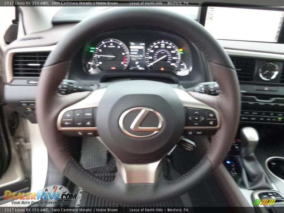 2017 Lexus RX 350 AWD Satin Cashmere Metallic / Noble Brown Photo #12