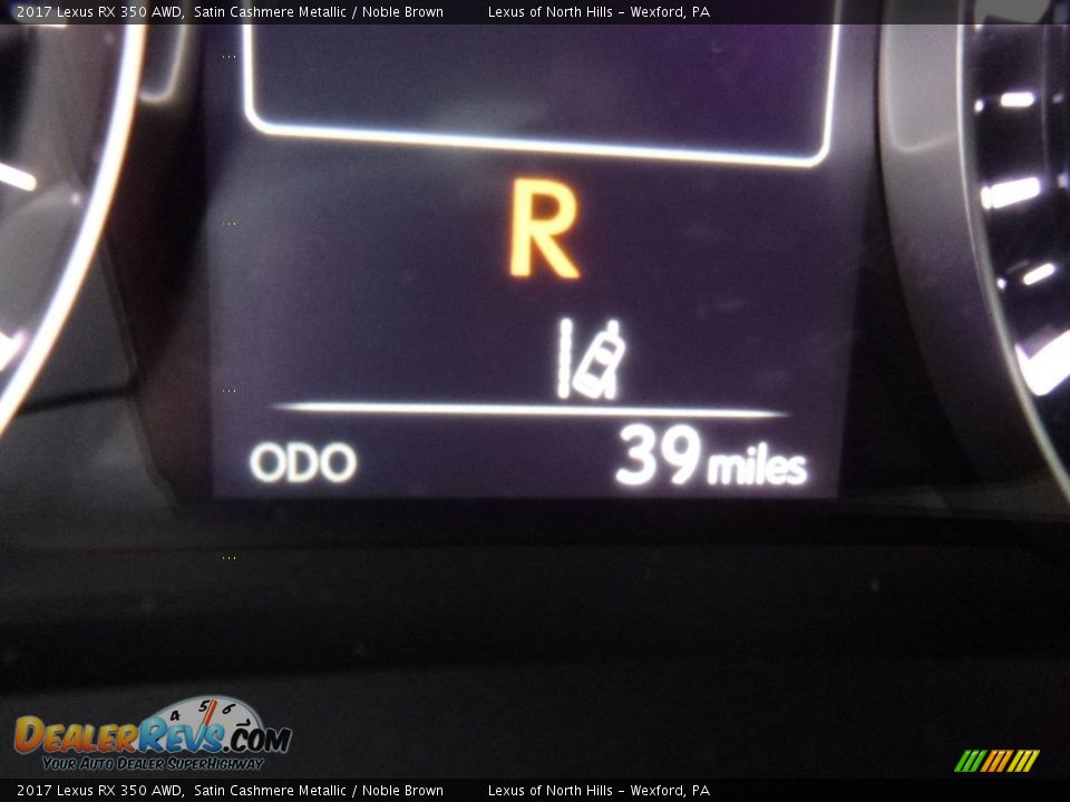 2017 Lexus RX 350 AWD Satin Cashmere Metallic / Noble Brown Photo #15