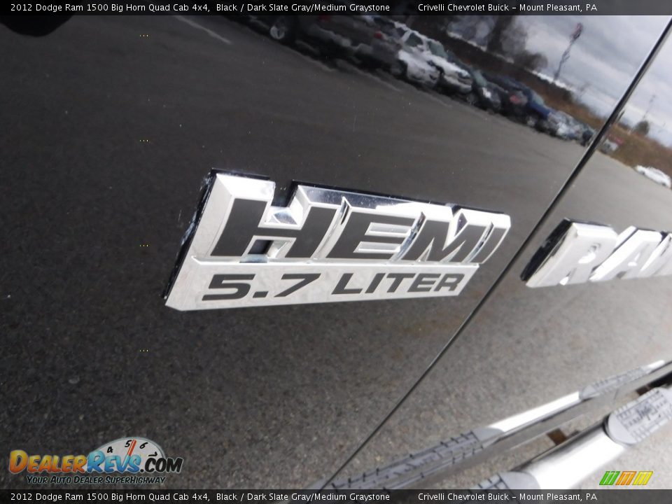 2012 Dodge Ram 1500 Big Horn Quad Cab 4x4 Black / Dark Slate Gray/Medium Graystone Photo #4