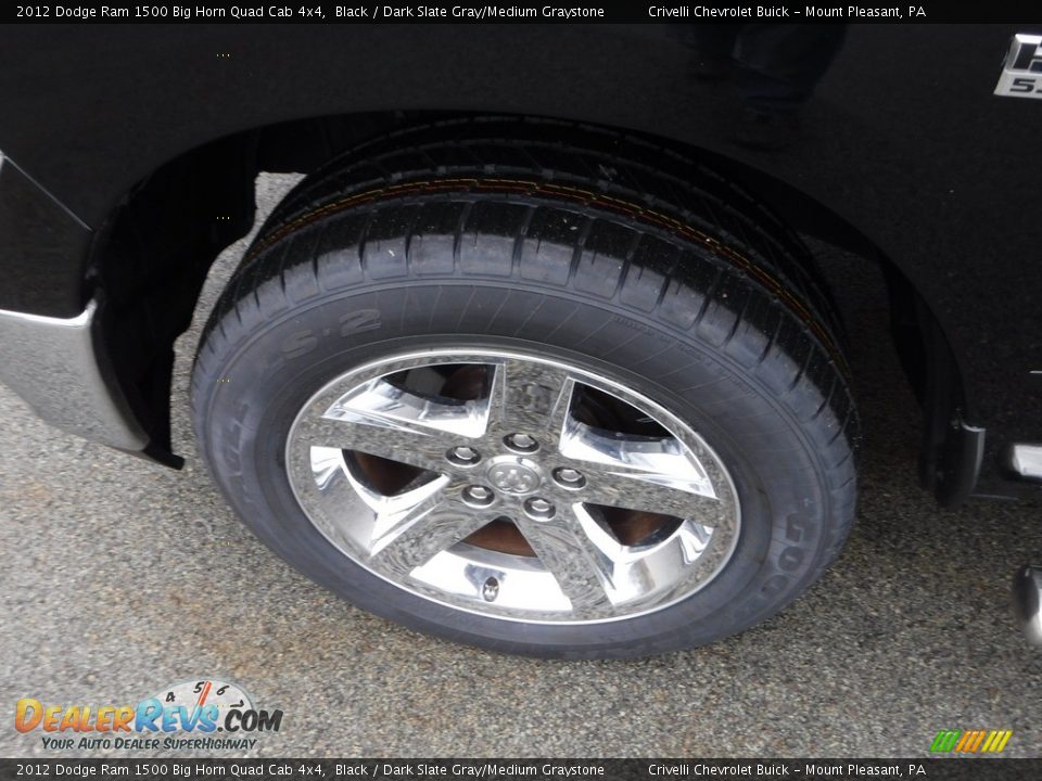2012 Dodge Ram 1500 Big Horn Quad Cab 4x4 Black / Dark Slate Gray/Medium Graystone Photo #6