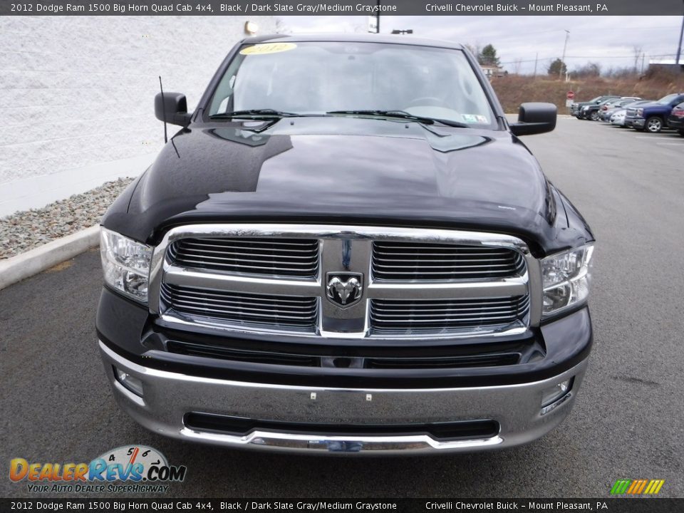 2012 Dodge Ram 1500 Big Horn Quad Cab 4x4 Black / Dark Slate Gray/Medium Graystone Photo #7