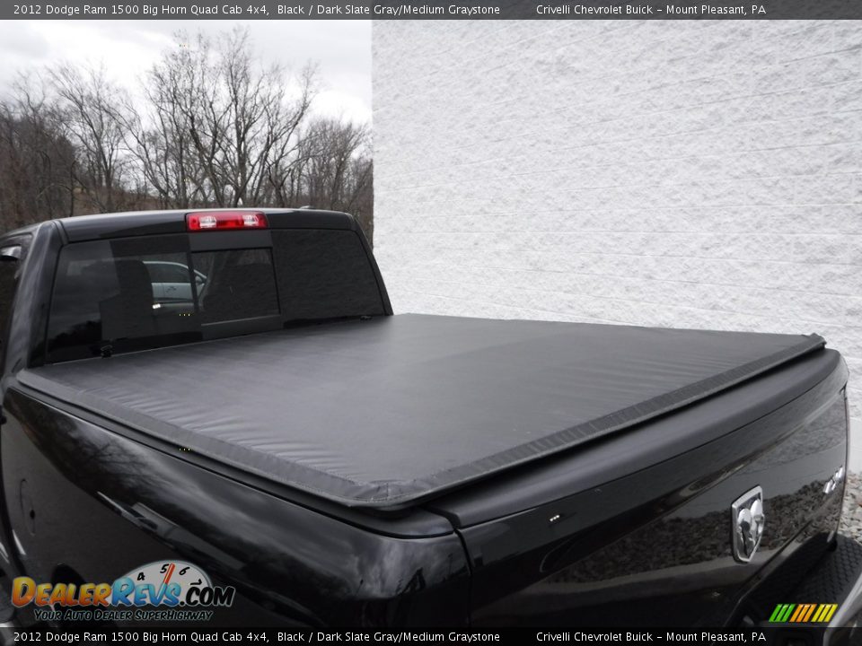 2012 Dodge Ram 1500 Big Horn Quad Cab 4x4 Black / Dark Slate Gray/Medium Graystone Photo #16