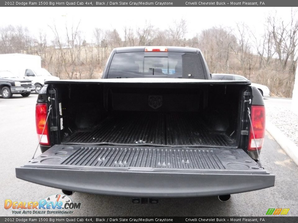 2012 Dodge Ram 1500 Big Horn Quad Cab 4x4 Black / Dark Slate Gray/Medium Graystone Photo #17