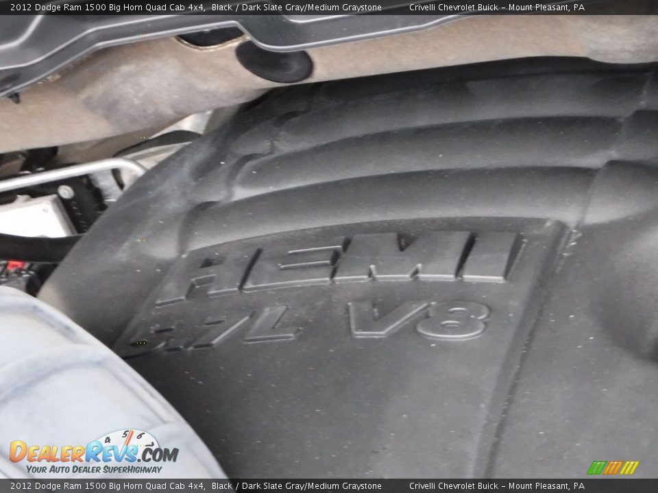2012 Dodge Ram 1500 Big Horn Quad Cab 4x4 Black / Dark Slate Gray/Medium Graystone Photo #19