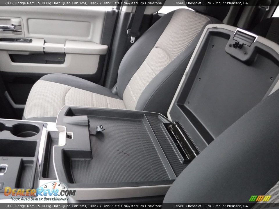 2012 Dodge Ram 1500 Big Horn Quad Cab 4x4 Black / Dark Slate Gray/Medium Graystone Photo #30