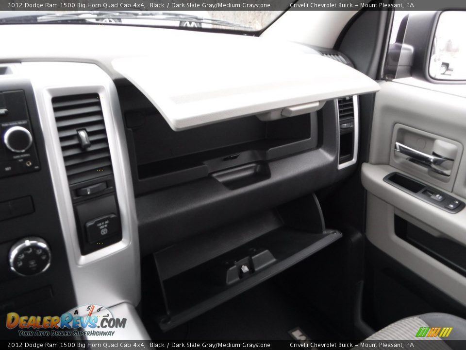 2012 Dodge Ram 1500 Big Horn Quad Cab 4x4 Black / Dark Slate Gray/Medium Graystone Photo #32