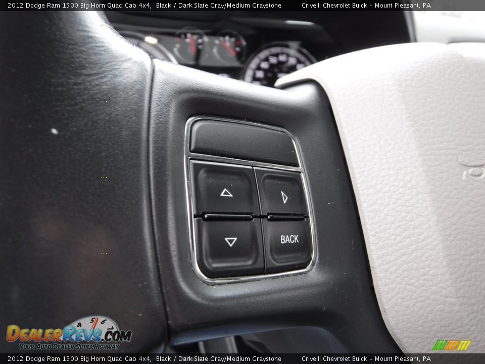 2012 Dodge Ram 1500 Big Horn Quad Cab 4x4 Black / Dark Slate Gray/Medium Graystone Photo #35