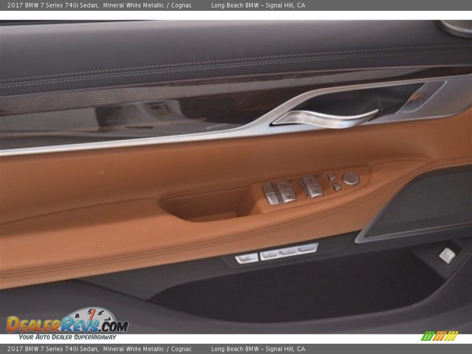 2017 BMW 7 Series 740i Sedan Mineral White Metallic / Cognac Photo #11