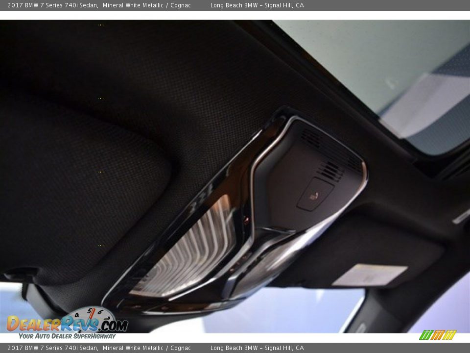 2017 BMW 7 Series 740i Sedan Mineral White Metallic / Cognac Photo #13