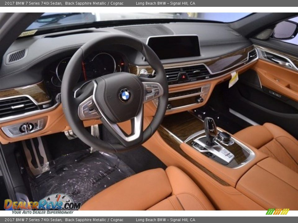 2017 BMW 7 Series 740i Sedan Black Sapphire Metallic / Cognac Photo #7