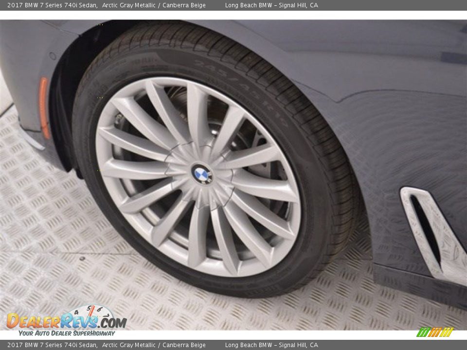 2017 BMW 7 Series 740i Sedan Arctic Gray Metallic / Canberra Beige Photo #14
