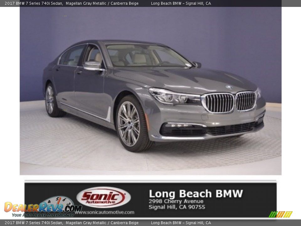 2017 BMW 7 Series 740i Sedan Magellan Gray Metallic / Canberra Beige Photo #1