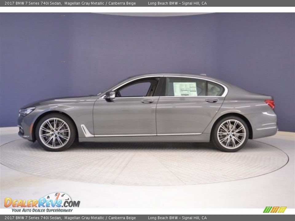 2017 BMW 7 Series 740i Sedan Magellan Gray Metallic / Canberra Beige Photo #3