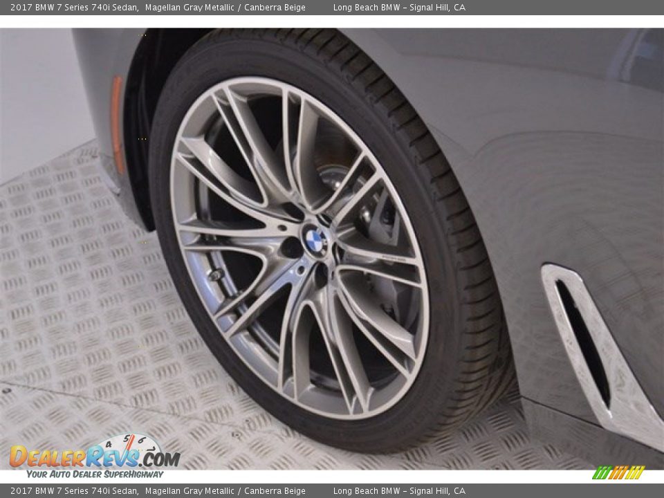 2017 BMW 7 Series 740i Sedan Magellan Gray Metallic / Canberra Beige Photo #6