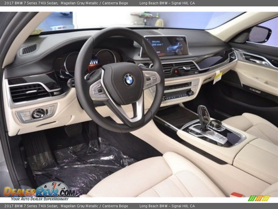 2017 BMW 7 Series 740i Sedan Magellan Gray Metallic / Canberra Beige Photo #7