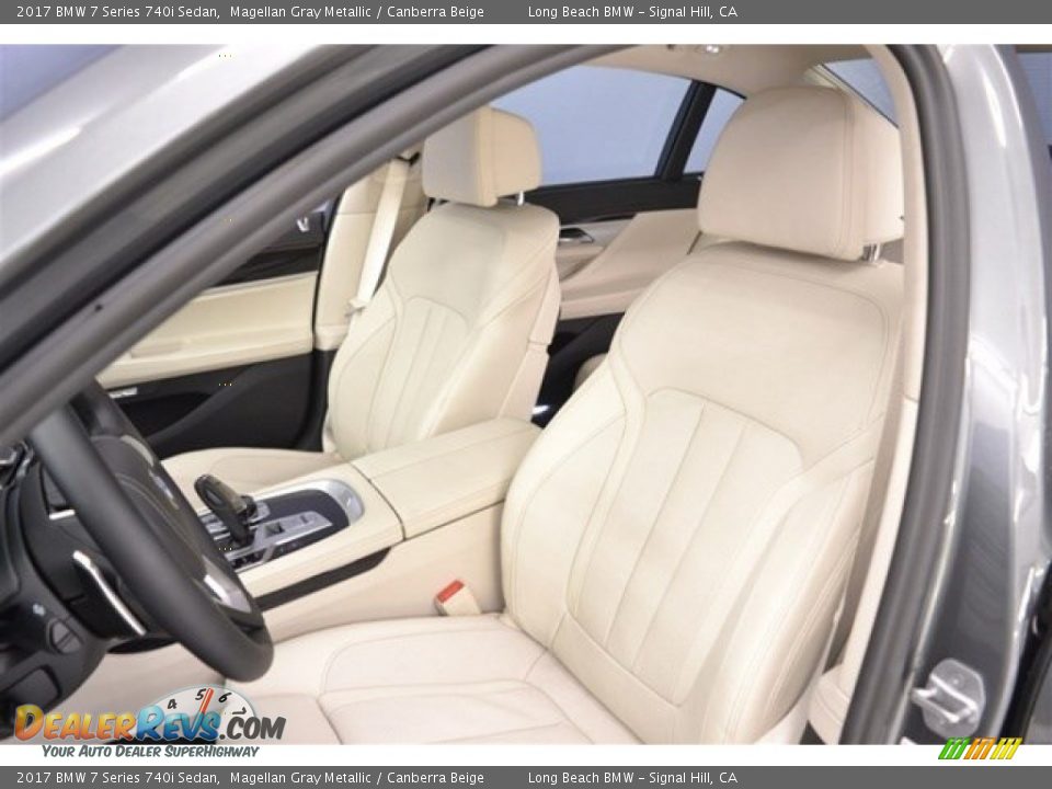 2017 BMW 7 Series 740i Sedan Magellan Gray Metallic / Canberra Beige Photo #8