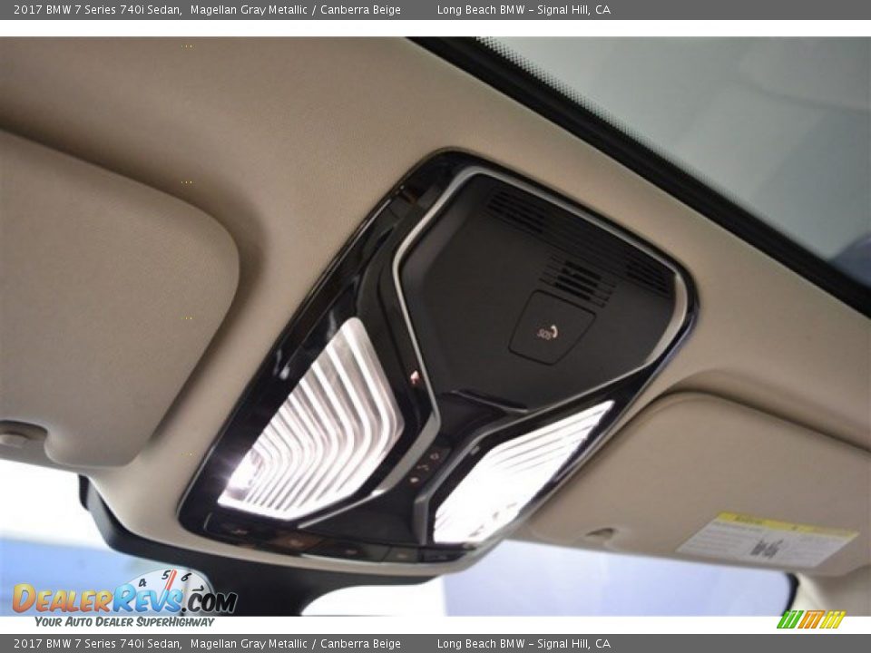 2017 BMW 7 Series 740i Sedan Magellan Gray Metallic / Canberra Beige Photo #13