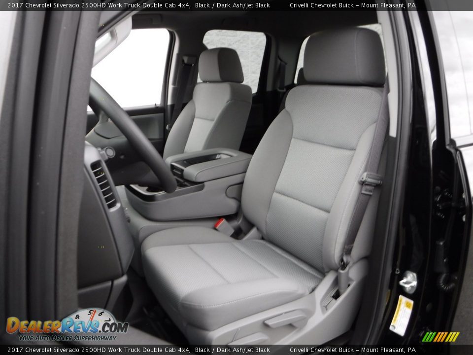 2017 Chevrolet Silverado 2500HD Work Truck Double Cab 4x4 Black / Dark Ash/Jet Black Photo #15