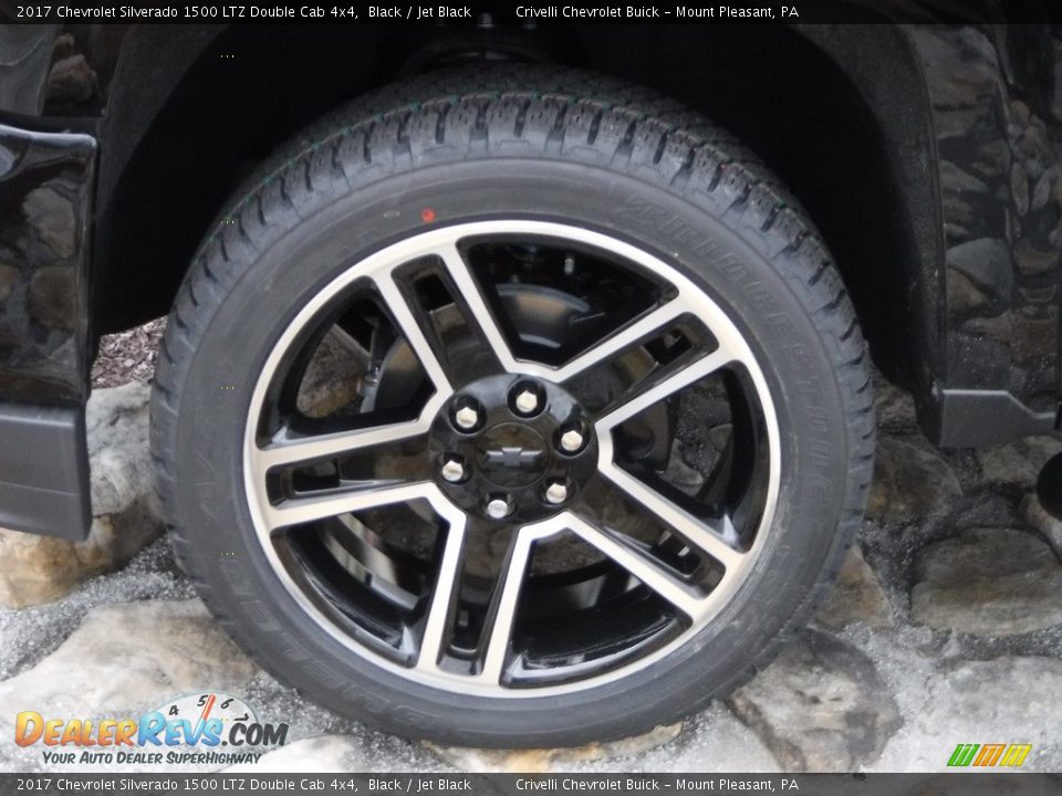 2017 Chevrolet Silverado 1500 LTZ Double Cab 4x4 Black / Jet Black Photo #3