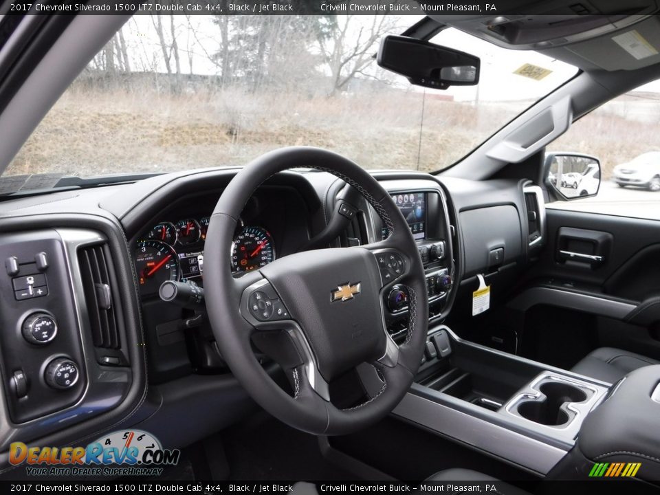 2017 Chevrolet Silverado 1500 LTZ Double Cab 4x4 Black / Jet Black Photo #15