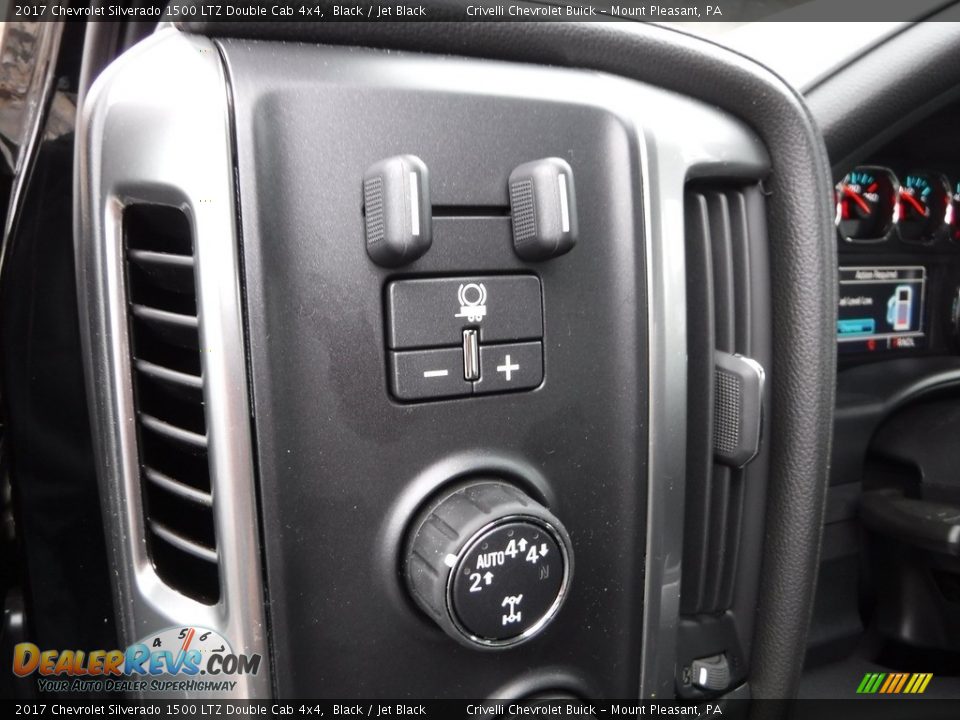2017 Chevrolet Silverado 1500 LTZ Double Cab 4x4 Black / Jet Black Photo #16