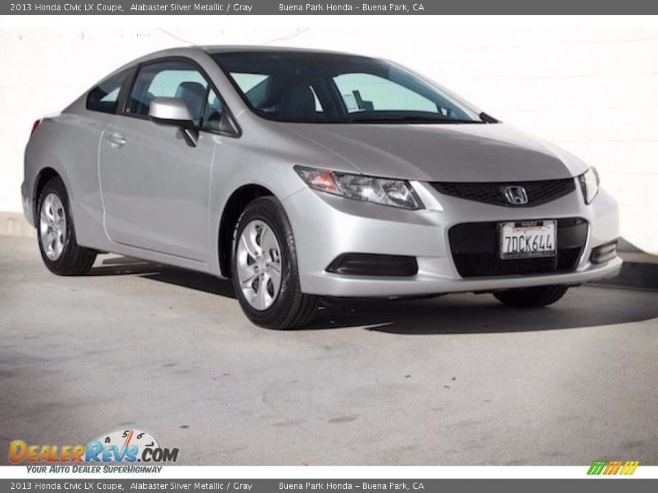 2013 Honda Civic LX Coupe Alabaster Silver Metallic / Gray Photo #1