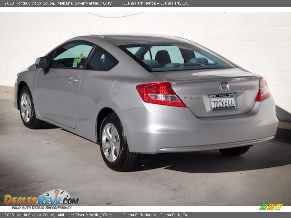 2013 Honda Civic LX Coupe Alabaster Silver Metallic / Gray Photo #2