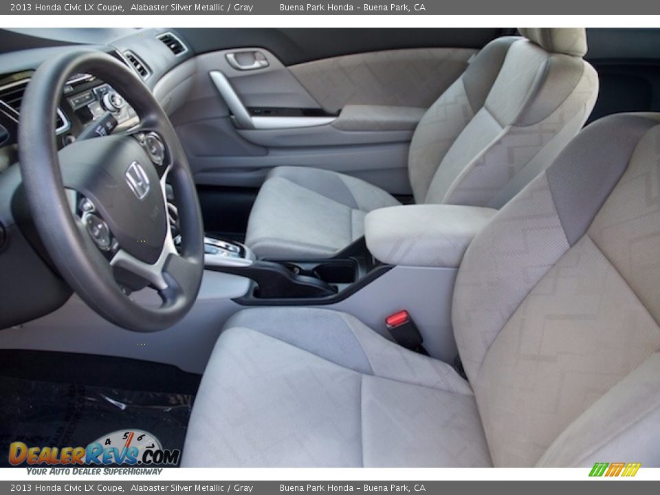 2013 Honda Civic LX Coupe Alabaster Silver Metallic / Gray Photo #3