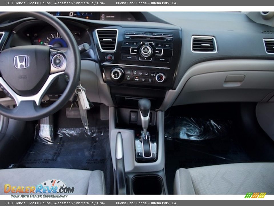 2013 Honda Civic LX Coupe Alabaster Silver Metallic / Gray Photo #5