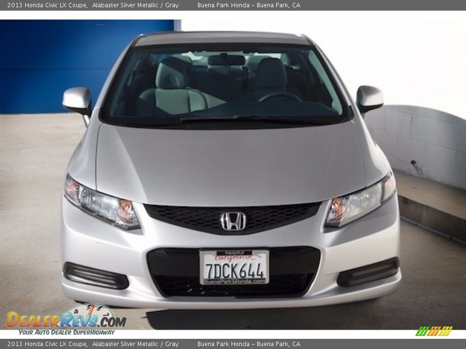 2013 Honda Civic LX Coupe Alabaster Silver Metallic / Gray Photo #7